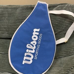 Wilson Blue Tennis Racket Cover with White Trim